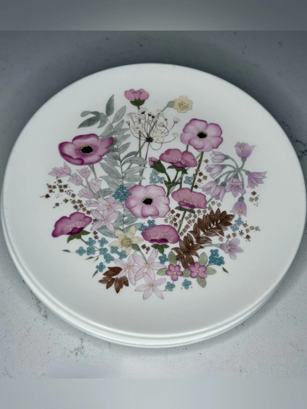 Wedgwood “Meadow Sweet” Porcelain Salad Plates (Set of 4)